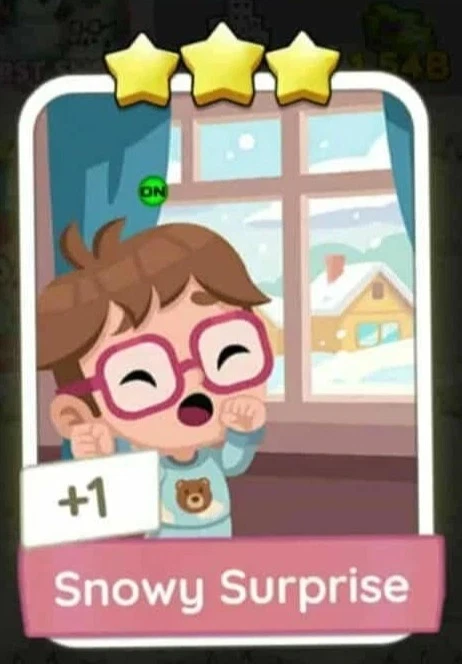 1x Snowy Surprise - Set 18 🎲 Monopoly Go Digital Sticker TRADE CARD - Image 1 of 1