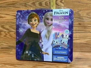 NEU Disney Frozen Blech Schreibwaren Set mehrere Kunstzubehör Blechetui mit Griff - Bild 1 von 5