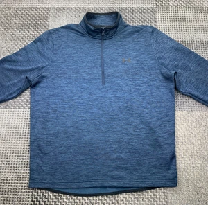 Pullover Under Armour L/ColdGear azul jaspeado fellado cuarto cremallera - Imagen 1 de 17