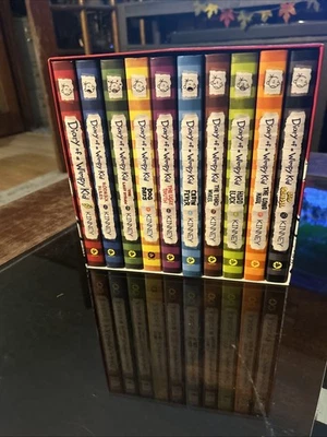 Diary Of A Wimpy Kid Box Of Books 1-10 Ten Hardcover Jeff Kinney EUC - Image 1 of 4