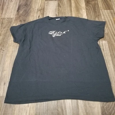 B.I.T.C.H. Club Memeber черная футболка Y2K женщин 2XL дьявола Babe рубашка голая - Изображение 1 из 4