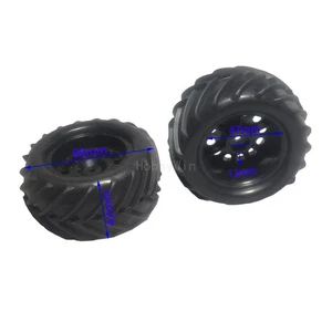 HSP part 86017NK Truck Wheel Complete Black Rim for Hispeed HiMOTO 1/16 RC Truck - Picture 1 of 6