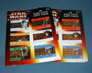 STAR WARS, (60) FOIL LEAF GIFT TAGS - PAPER MAGIC GROUP - 1999 - M0C - Picture 1 of 4