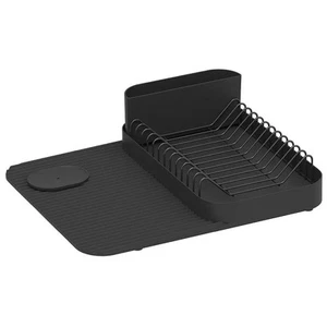 Vigar Vintage Metal Dish & Cutlery Drainer Dish Rack Set Black - Picture 1 of 2