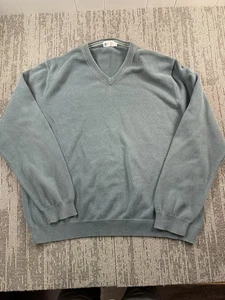 Suéter J Crew Para Hombres XL Verde Cuello en V 100% Algodón Tejido Pullover Informal Clásico - Imagen 1 de 7