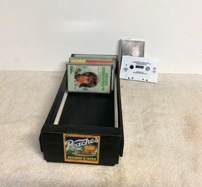 PEACHES RECORDS & TAPES STORAGE CRATE for CASSETTE TAPES or Games - Image 1 of 4