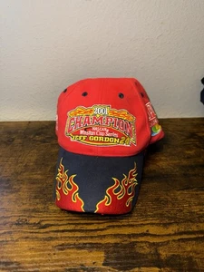 Jeff Gordon #24 2001 Winston Cup Champion Mütze Chase Authentics NASCAR Flames Y2k - Bild 1 von 5