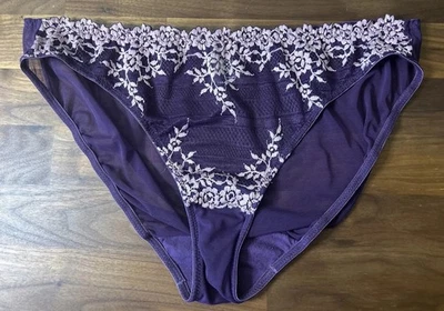 Wacoal embrace Lace Panties XL Bikini Italian Plum Mesh Second Skin - Image 1 of 4