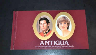 ANTIGUA SCOTT #627 ROYAL WEDDING ISSUE CHARLES DIANA COMPLETE BOOKLET MNH - Image 1 of 3