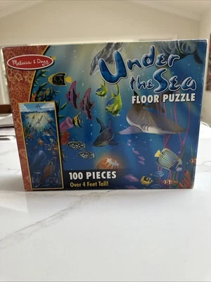 Rompecabezas de piso gigante Melissa & Doug Under The Sea 100 piezas # ¡Coleccionable! Completo  Foto 1 de 4