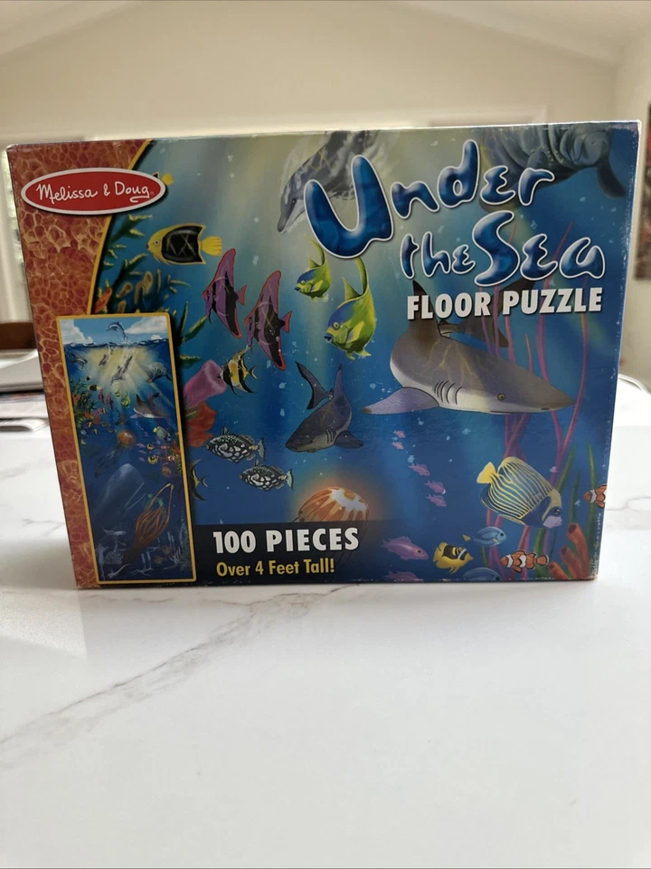 Melissa & Doug Under The Sea 100pc Giant Floor Puzzle #  Collectiblle! Complete  - Image 1 of 4
