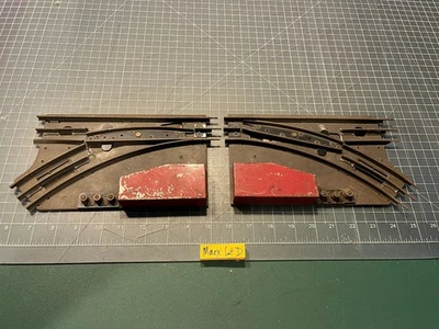 Marx O O27 Scale Train LEFT & RIGHT Powered Switch Turnout Tracks  Part LOT D - Image 1 of 4