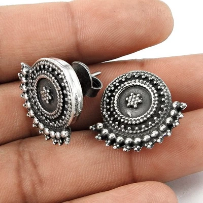 Handmade Dormilonas Sólido 925 Plata de Ley Joyería Regalo de Navidad para Ella - Imagen 1 de 4