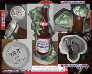1997 Louie la lucertola 10,5" birra Budweiser Stein Anheuser Busch numerata - Foto 1 di 16