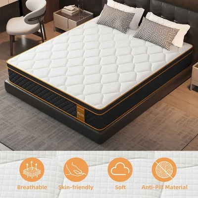 7-Zonen 25CM Matratze 140x200CM orthopädische Federkernmatratze H3 ‎Memory Foam - Bild 1 von 4