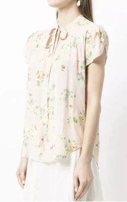 Polo Ralph Lauren Women's Size Small Pastel Pink Print Floral Blouse - Image 1 of 4