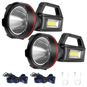 Torcia Faretto Ricaricabile, Faretto Portatile Alto Lumen,LED Searchl... - Foto 1 di 7