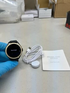 Michael Kors Gen 5E MKGO Smartwatch Black / Black Rubber MKT5121V USED / GOOD - Zdjęcie 1 z 9