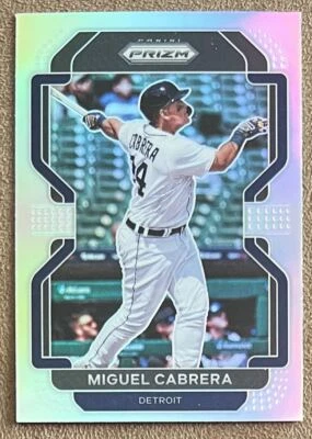 2022 Panini Prizm Silver Tier II Miguel Cabrera Detroit Tigers #211 Parallel - Image 1 of 2