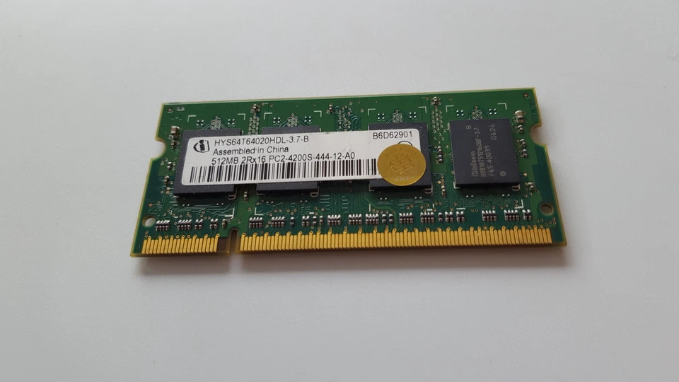 Dell Latitude 120L RAM Memory 512MB DDR2 PC2-4200s Infineon HYS64T64020HDL - Image 1 of 4