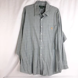 Lauren Ralph Lauren Men's Button-Down Shirt Size 2XL Green & White Houndstooth - Picture 1 of 11