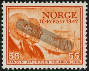 Norway 1947 (NK 367, MI 331, SC 287) Norwegian Post Office 55 øre - MNH - Picture 1 of 1