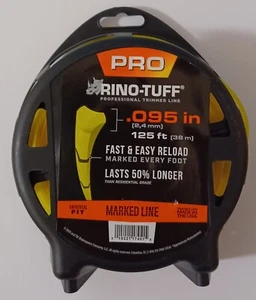 Rino-Tuff PRO Trimmer Line .095 In Dia 125 Ft Universal Fit Marked Line Made USA - Picture 1 of 3