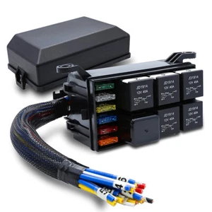 6-Gang Blade Fuse Bosch Relay Box Block Waterproof For Car Automotive Marine - Picture 1 of 15