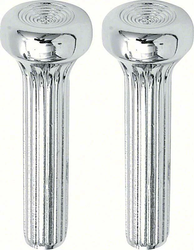 Juego de perillas de cerradura de puerta diecast acanaladas cromadas OER Chevy Pontiac Olds Buick 1965-1990 Foto 1 de 1