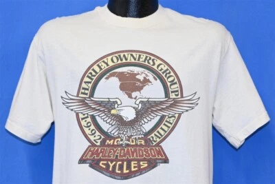 винтажный 90-х HARLEY владельцев группы HOG мотоциклов 1992 LANCASTER PA ралли футболка M - Изображение 1 из 4
