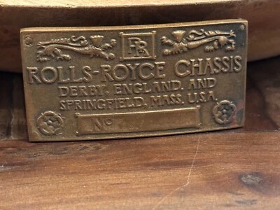Chasis Rolls-Royce vintage años 70 UB hebilla de cinturón Foto 1 de 4