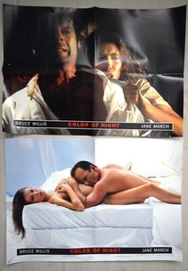 E404 2x DIN A2 Aushangfotos BRUCE WILLIS JANE MARCH - Color of Night - Picture 1 of 3