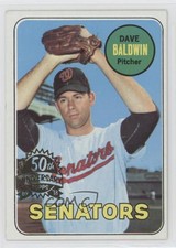 2018 Topps Heritage 1969 Buybacks Dave Baldwin (50th Anniversary Logo on Left)