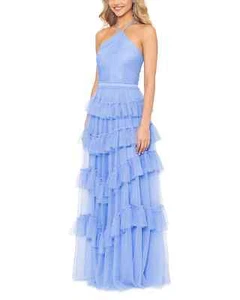 AQUA Tulle Tiered Ruffle Gown MSRP $318 - Picture 1 of 5