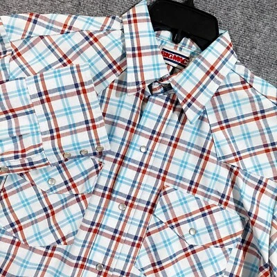 Vintage Big Mac Pearl Snap Western Shirt Mens MT Medium Tall Made in USA - Image 1 of 4