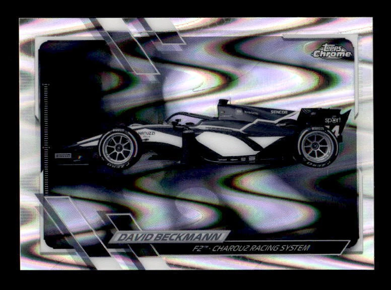 2021 Topps Chrome Formula 1 Black & White RayWave #128 David Beckmann F2 Cars - Image 1 of 2