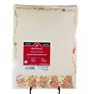 Hallmark Weihnachten Drucker Papier Schreibwaren Teddybären Zuckerstange 30 Blatt Neu - Bild 1 von 5