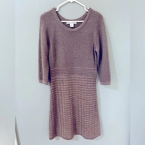 Maggy London wool blend sweater dress in mocha size medium - Picture 1 of 6