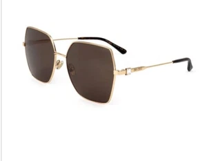 Jimmy Choo REYES Rose Gold Brown Lens Sunglasses Authentic - Picture 1 of 8