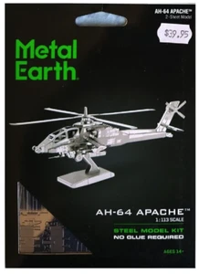 Metal Earth AH-64 APACHE Model Kit hobby craft - Picture 1 of 5
