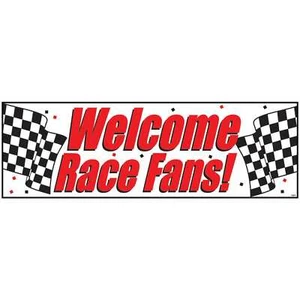 Racing Car v8 Supercar Party Giant Jumbo Plastic Welcome Banner Decoration - Picture 1 of 1