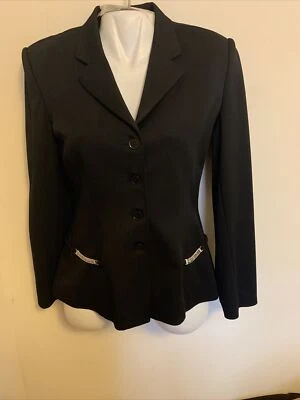 New Women’s Vertigo Paris Blazer Black Color With Silver Hardware Detail Size M - Image 1 of 4