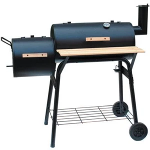 Charcoal Barbecue Grill Portable Double Barrels BBQ Grill Garden Outdoor Party - Picture 1 of 12