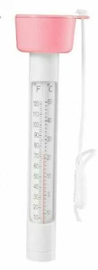MainStays Pool & Spa Floating Thermometer PINK Water Temperature Swimming Bath - Picture 1 of 4