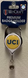 UC IRVINE ANTEATERS PREMIUM METAL RETRACTABLE ID BADGE HOLDER KEY CHAIN WINCRAFT - Picture 1 of 1