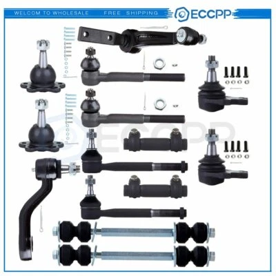 For 88-92 Chevy & GMC K1500 14Pcs Front Tie Rod Ends Ball Joints Sway Bar Links - Изображение 1 из 4