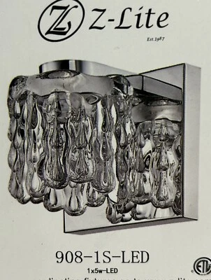 Iluminación interior Z-Lite 908-1S-LED Tempest 4,72 pulgadas de alto y ancho NUEVO en caja Foto 1 de 4