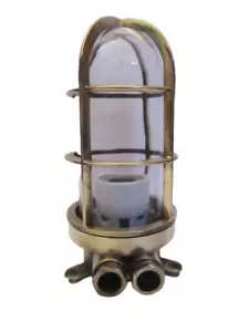 VINTAGE Marine Messing Durchgangsleuchte / Lampe - SCHIFF 100% ORIGINAL (1526) - Bild 1 von 12