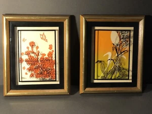 Mcm Floral Framed Art By Simon Hi Line Los Angeles California - Picture 1 of 4