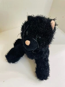 Ganz Webkinz Fringe Black Cat with Green Eyes 9" Plush NO CODE - Picture 1 of 8